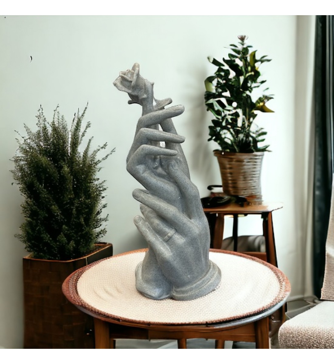  تحفة ديكور تمثال يد مع الوردة 28×12×7سم